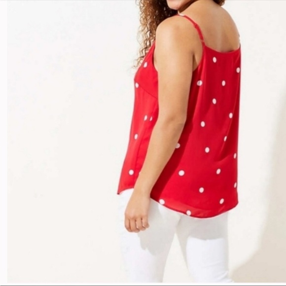 Ann Taylor Loft ATL NeW Polka dot tank. S - Picture 3 of 7